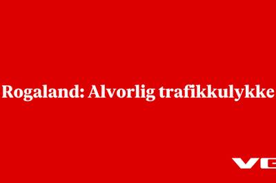 Rogaland: Alvorlig trafikkulykke