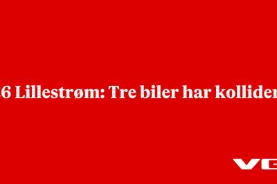 E6 Lillestrøm: Tre biler har kollidert 