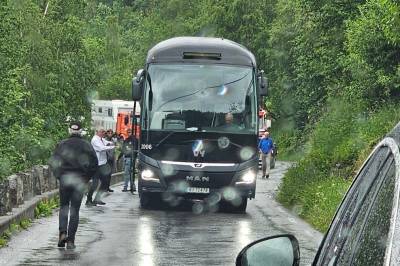 Stengd veg i Geiranger
