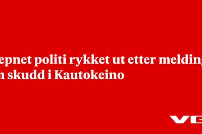 Væpnet politi rykket ut etter melding om skudd i Kautokeino
