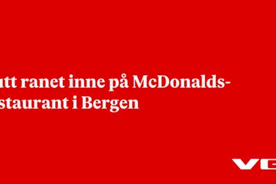 Gutt ranet inne på McDonalds-restaurant i Bergen