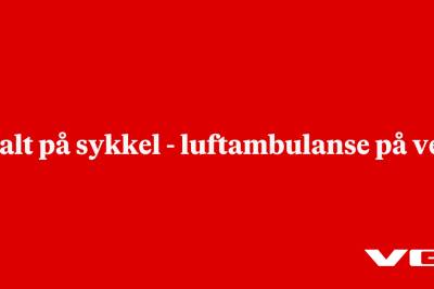 Falt på sykkel - luftambulanse på vei