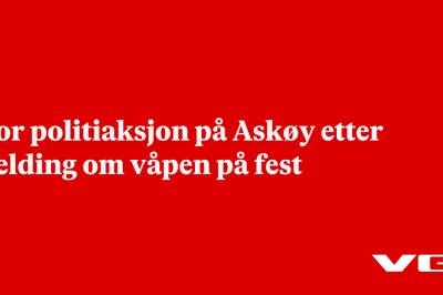 Stor politiaksjon på Askøy etter melding om våpen på fest