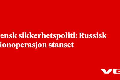 Svensk sikkerhetspoliti: Russisk spionoperasjon stanset