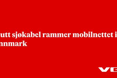 Brutt sjøkabel rammer mobilnettet i Finnmark