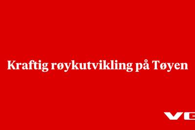 Kraftig røykutvikling på Tøyen