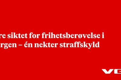 Fire siktet for frihetsberøvelse i Bergen – én nekter straffskyld