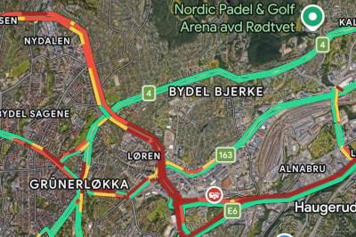 Tunnel stengt i Oslo – lange køer
