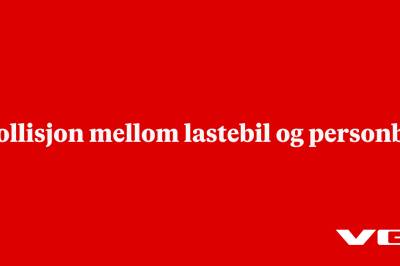 Kollisjon mellom lastebil og personbil
