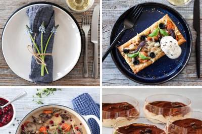 FEBRUARMENYEN; MINITERTER MED LAKS, VILTGRYTE MED REINSDYR - OG OSTEKAKE MED KAFFEKREM | TRINES MATBLOGG