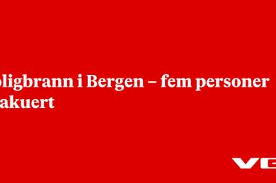 Boligbrann i Bergen – fem personer evakuert