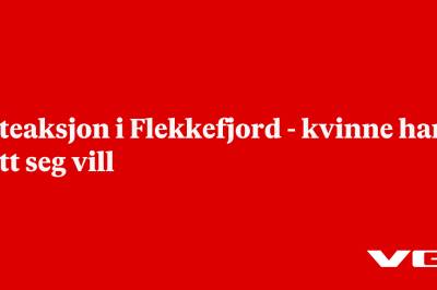 Leteaksjon i Flekkefjord - kvinne har gått seg vill