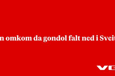 En omkom da gondol falt ned i Sveits
