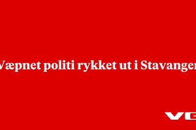 Væpnet politi rykket ut i Stavanger