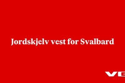 Jordskjelv vest for Svalbard