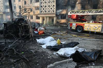 Massive russiske angrep mot by vest i Ukraina – minst 19 drept