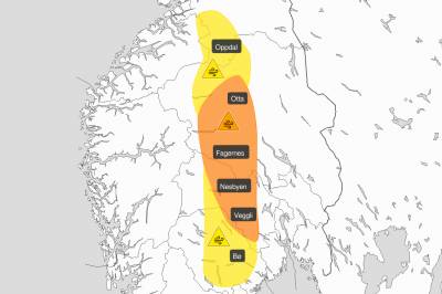 Oransje farevarsel for svært kraftige vindkast i dag