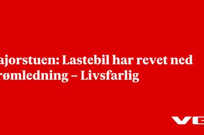 Majorstuen: Lastebil har revet ned strømledning – Livsfarlig
