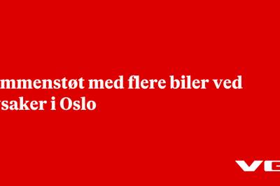 Sammenstøt med flere biler ved Lysaker i Oslo