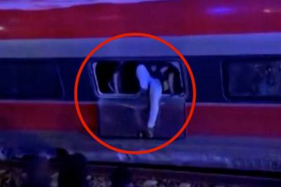 Dramatiske bilder etter togulykke