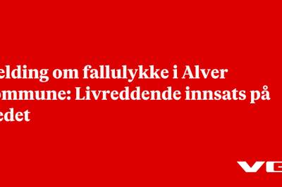 Melding om fallulykke i Alver kommune: Livreddende innsats på stedet