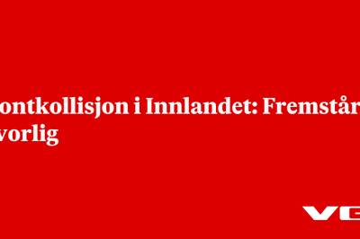 Frontkollisjon i Innlandet: Frestår alvorlig