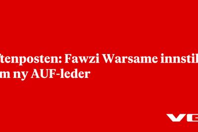 Aftenposten: Fawzi Warsame innstilt som ny AUF-leder