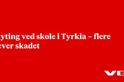 Skyting ved skole i Tyrkia – flere elever skadet
