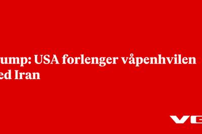 Trump: USA forlenger våpenhvilen med Iran
