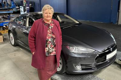 Erna Solberg med klar Tesla-melding