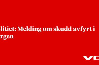Politiet: Melding om skudd avfyrt i Bergen