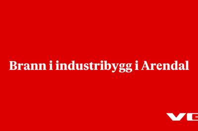 Brann i industribygg i Arendal