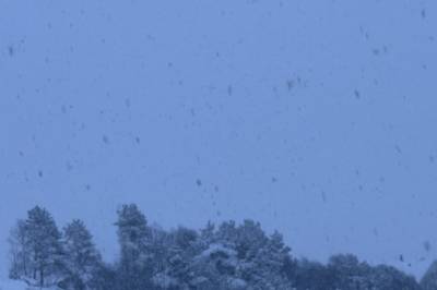 En snøfull morgen, men snart kommer oppholdet